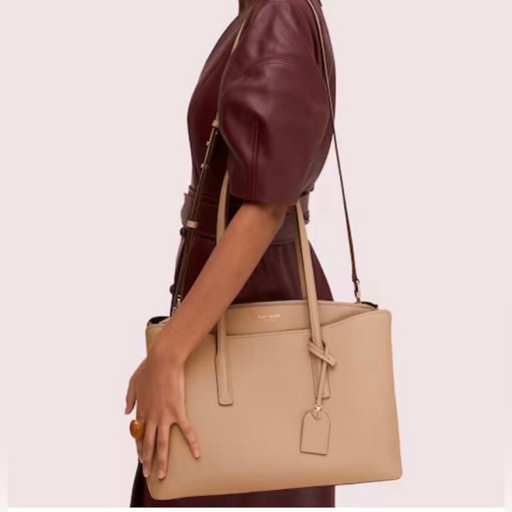 OFFERS OPEN! Kate Spade Beige Cream Tote Bag for laptop or work or personal